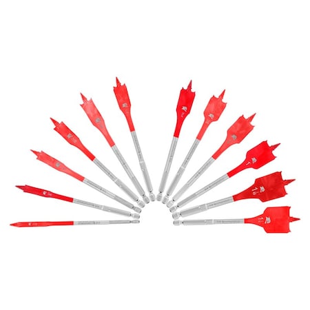 Diablo Diablo 6 in. L High Speed Steel Clean Wood Spade Bit Set Hex Shank 12 pc DSP2950-S12